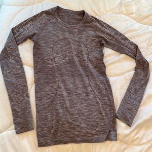 Lululemon heather purple Swiftly Tech long-sleeve shirt